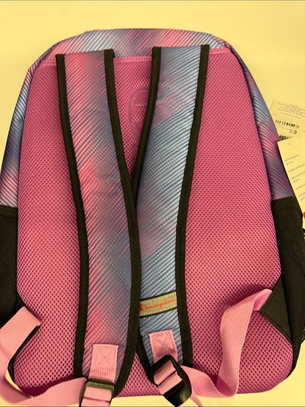NEW Champion Blue and Pink Ombre Backpack with Laptop Sleeve